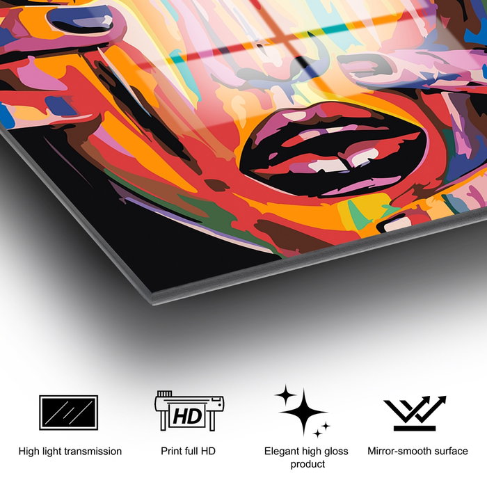 Wallity UV-846 Pintura Decorativa de Vidrio Templado Multicolor 50 x 50 cm